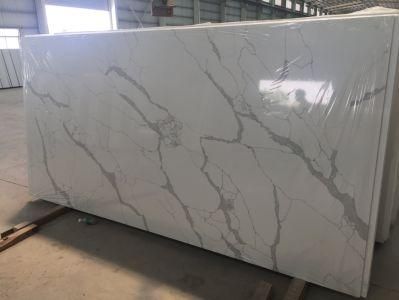 Calacatta/Cararra/Beige/Brown/White Quartz for Kitchen/Countertop/Floor/Tile/Slab
