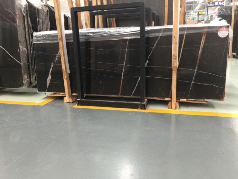 Lauren Black Stone Marble for Flooring Tiles Slabs Countertops/Worktops/Vanitytops