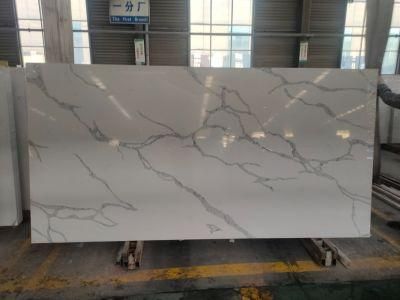 Calacatta Quartz Stone Slab with Natural Veins