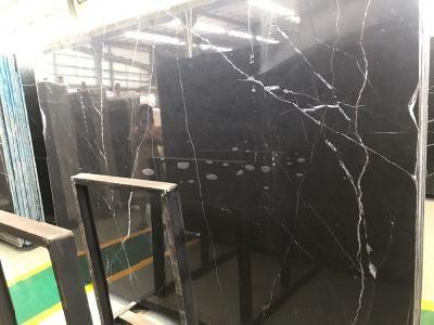 Large Quantity Nero Marquina Marble Slab for Building Decoration