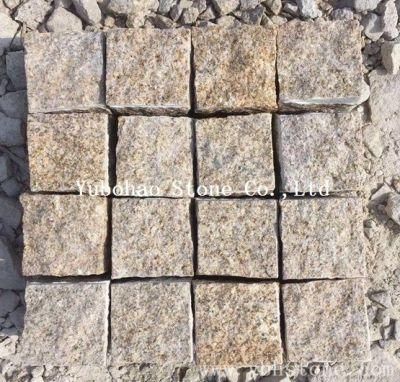 Sunset Yellow/Yellow Granite G682 Split Cubestone Cobblestone/Paving Brick/Paver for Roadside/Garden/Park