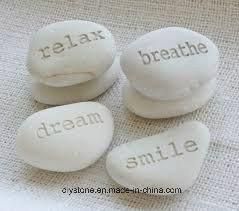 Engraved Stone for Wish Words