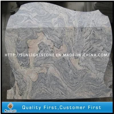 Cheap Sand Wave/China Juparana Granite Memorial Plaque Tree Headstones