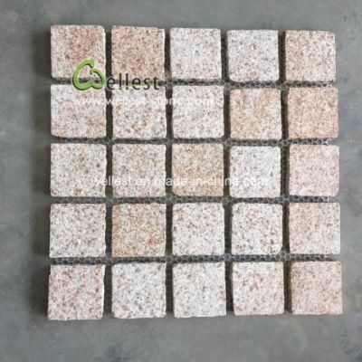 Natural Flamed Finsih Rusty Granite Cobble Stone Sets for Patio Paver