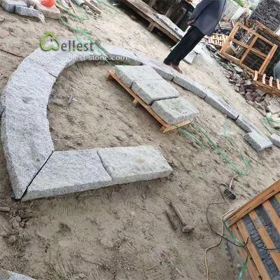 Customized Design Natural Light Grey Granite Natural Split Mushroom Finished Pool Coping