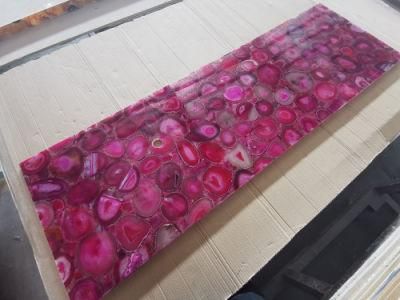 Pink Stone Semiprecious Stone Agate Slab Tile for Vanity Top