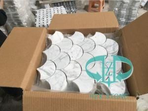 Splash Used Carrara White Marble Mosaic Tile for Wall Decoration