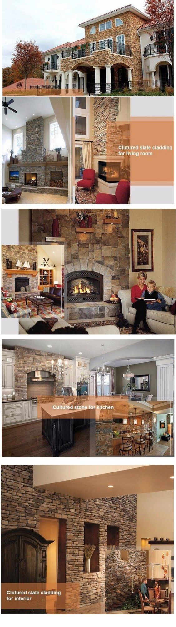 Natural Rusty Slate Veneer Culture Stack Stone Slate for Wall Cladding/out Door Decoration/Flooring