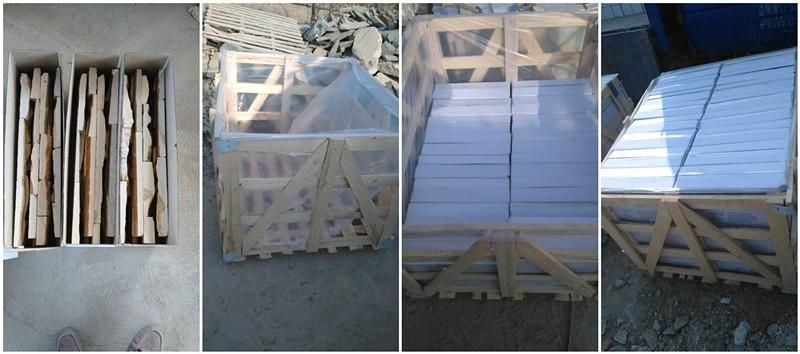 Wooden White Marble Splitface Cultured Stone Wall Cladding Panel Tile