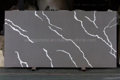 Grey Calacatta Quartz Stone for Kitchen Quartz Countertop