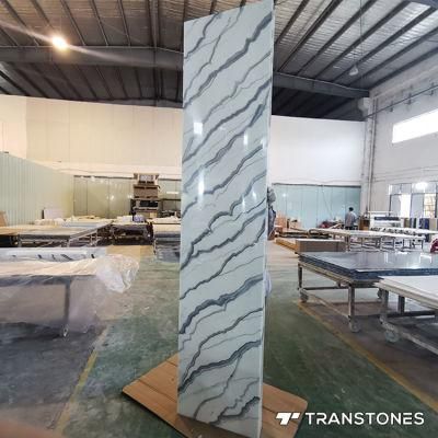White Alabaster Stone Marble Wall Panel Acrylic for Translucent Columns