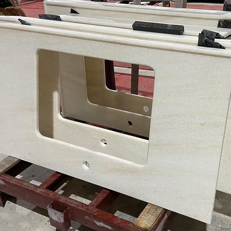 Customized Factory Outlet Countertops Marble Stone Eurasian White Countertops Vanity Tops Vanity Table Bathroom Vanities