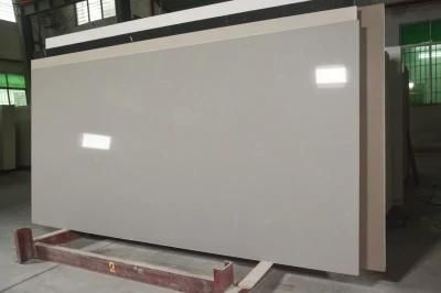 Eco-Friendly Carrera Grey Marble Look Stone Quartz Surface for Countertop