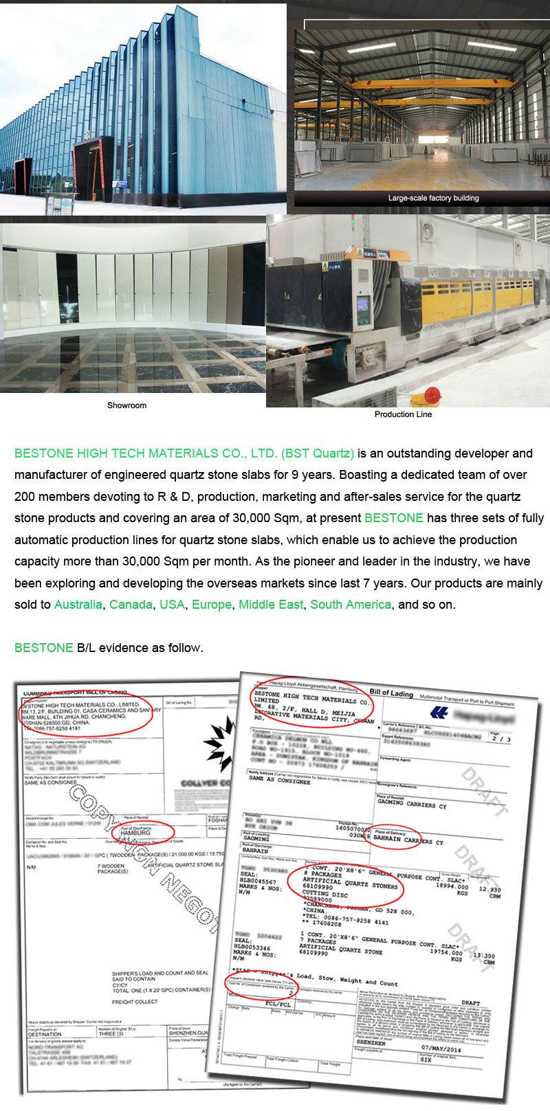 Prefabricated Quartz Solid Surface Stone Countertop