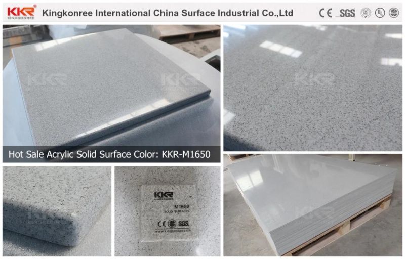 Kingkonree Veining Marble Bended Pure Acrylic Solid Surface LG Corian Price