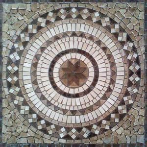 Square Patterned Marble Floor Stone Mosaic Medallion