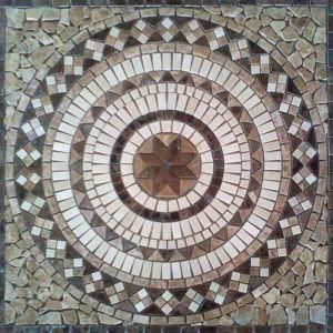 Square Patterned Marble Floor Stone Mosaic Medallion