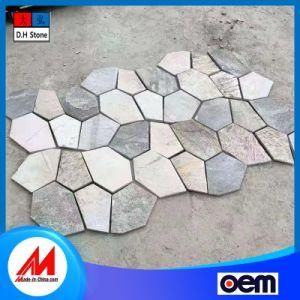 White Stone Wall Ceramic Tile Cultural Stone Concave Convex