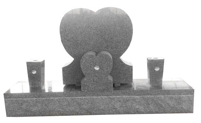 Heart Carving Design Granite Headstones for Cemetery