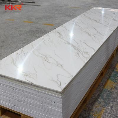 Glacier Calacatta White 100% Corians Pure Acrylic Modified Solid Surface Sheets