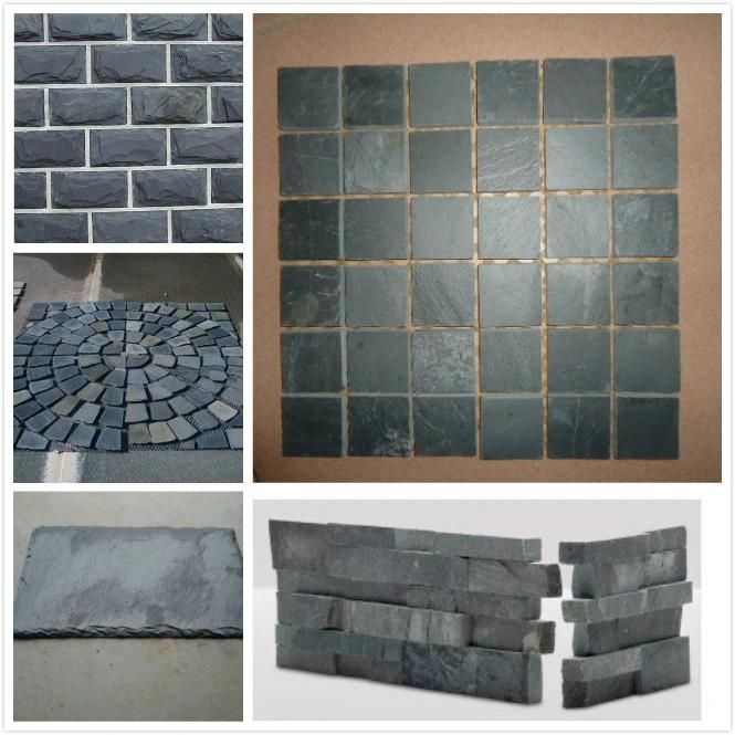 Hot Selling Fatory Price Roofing/Flagestone Mushroom Black Slate for Flooring Tile