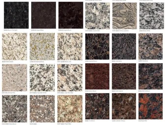 China White/Gold/White/Red/Giallo/Verde/Blue/Brown Stone Slabs Cosmic Black Titanium Granite for Countertops and Floor Wall Tiles