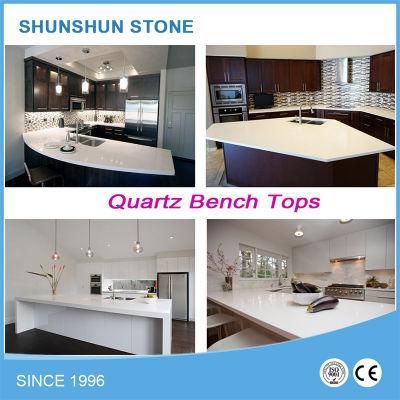 Artificial White Sparkle Quartz Stone Countertop for Kitchen