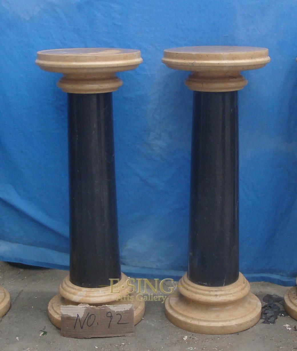 Customized Marble Stone Pillar Pedestal Sculpture Decorative Marble Pedestal Base for Sculpture