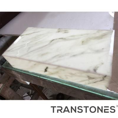 New Design Translucent Polished Alabaster 5-Side Artificial Light Box