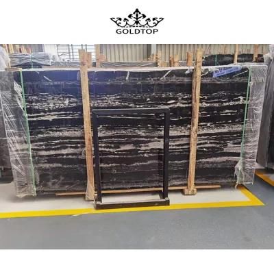 Natural Stone Silver Dragon Black Marble Slabs
