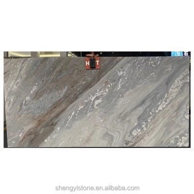 Italian Palissandro Blue Marble Stones Book Match Marble Palissandro Blue with Brown Blue Veins Polished Big Slab and Ties