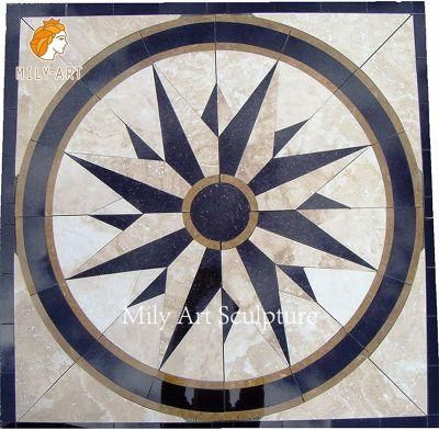 Customized Design Marble Star Waterjet Medallion for Flooring