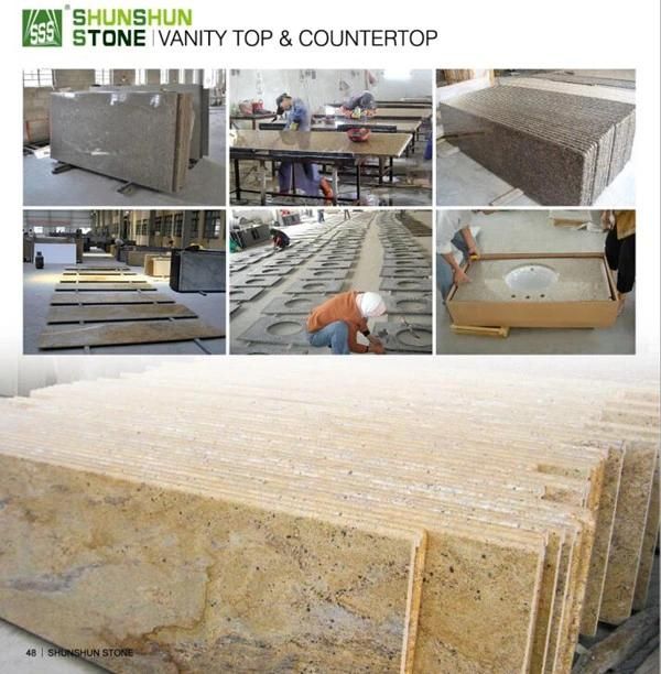 Artificial Marble Stone Black Quartz Countertop for Kitchen