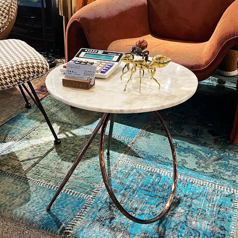 High Quality Luxury Modern Stainless Steel Living Room Furniture Marble Stone Countertop Marble Table Coffee Tables Dining Table