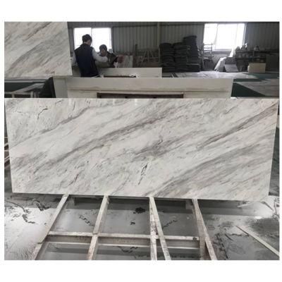 Luxury Natural Stone Volakas Marble Polished Interior Decor Wall Tile Countertop