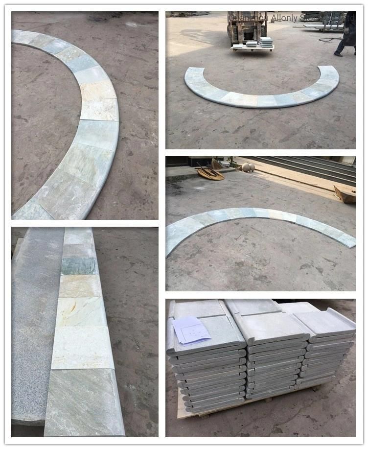 Wholesale Cheap Swimming Pool Slate Tiles Price with Stone Coping