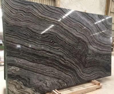 Zebra Black Forest Wooden/Wave Marble Stone Slab Wall Floor Tiles