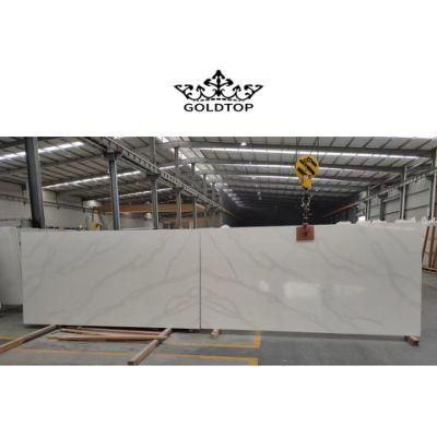 Home Decoration Artificial Stone Polished/Honed Surface Kitchen/Bathroom Countertop Calacatta Paris Quartz for Home