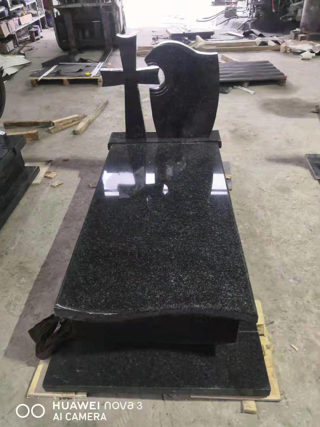 Cheap G332 Beida Black Granite Tombstone Monument Memorials