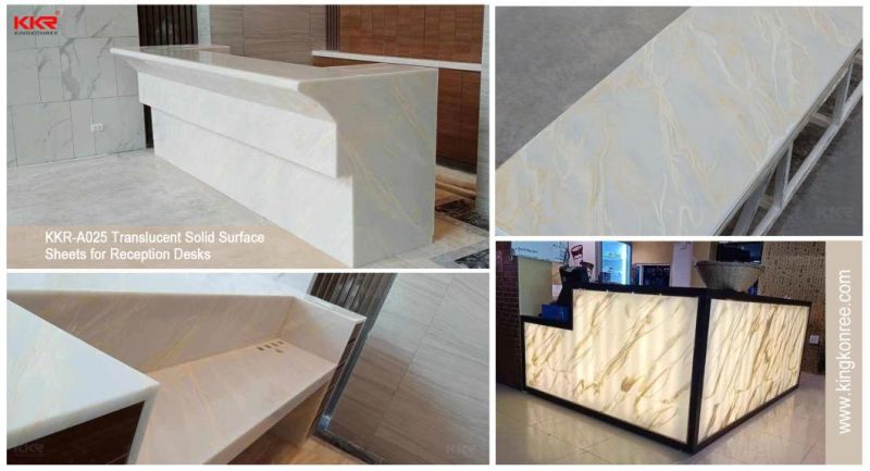 DuPont Corian Acrylic Translucent Stone Translucent Decorative Panels Solid Surface Material Faux Interior Wall Panels Sheet