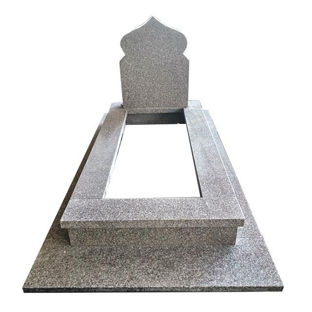 Low Price Muslim Style G603 Grey Granite Kerb Tombstone