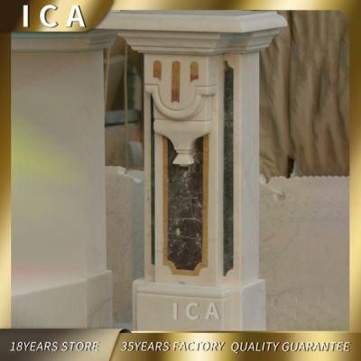 Indoor Decorative Columns Mix Color Marble Small Pedestal