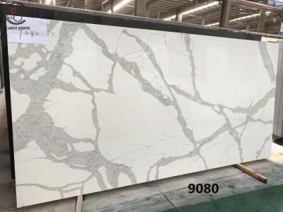 Newl Artificial Stone Quartz Slab, Stone Countertop Quartz Slab Calacatta, Wholesale Calacatta White Quartz Countertop
