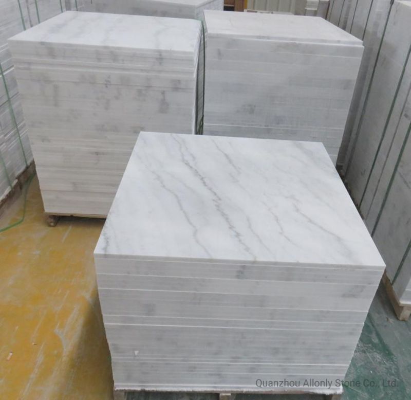 Wholesale Polished Cheap China Landscape White Marble Stone for Wall and Flooring Tile