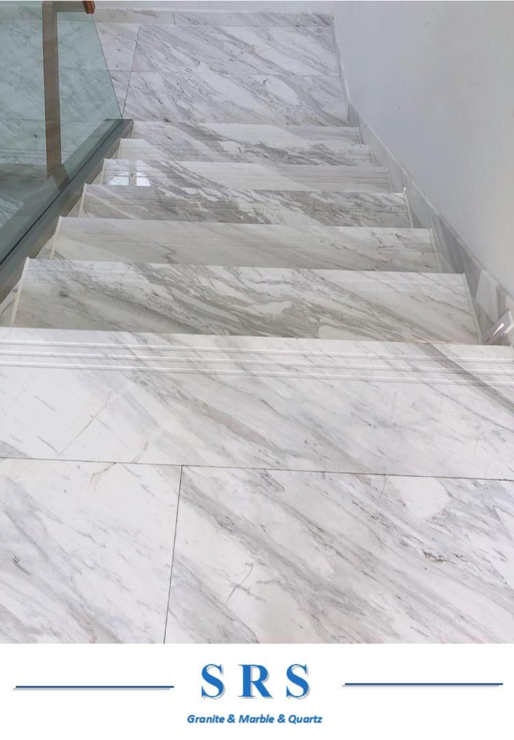 Polished Volakas White Marble Tiles
