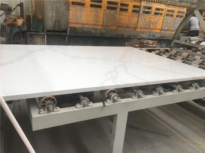 Best Seller Chineses Calacatta White Quartz Stone for Counter Top and Flooring Tile