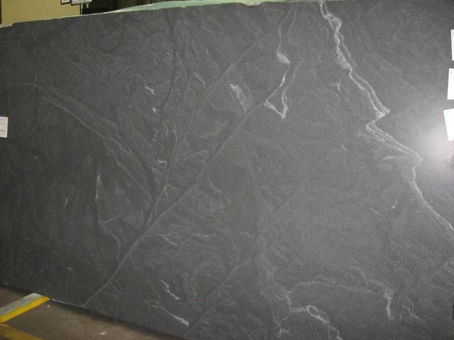Jet Mist Black Granite Natural Black Granite with Busy Look Veins