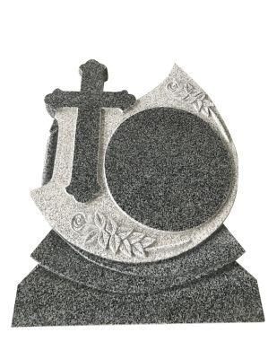 Dark Grey Granite Nero Impala Orthodox Cruce Cross Headstone Monument