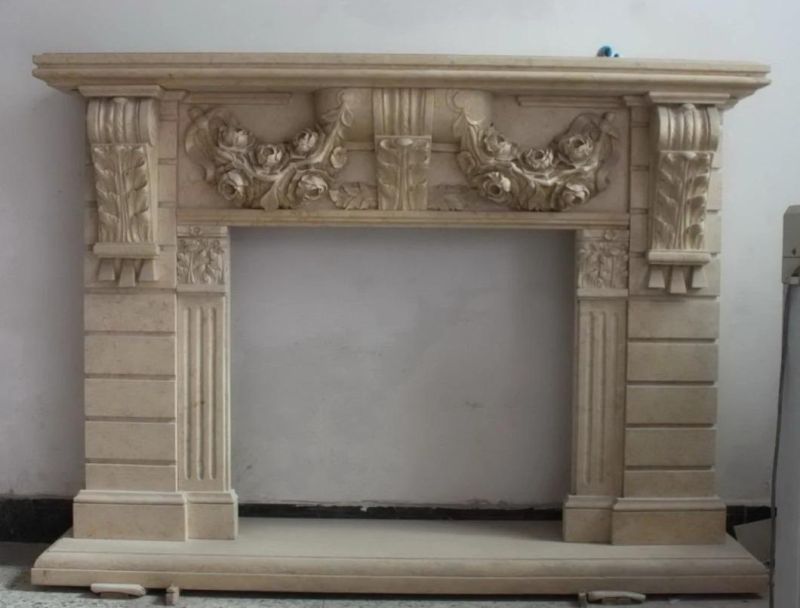 Fine Carving Marble or Stone Fireplace in Home Ornament