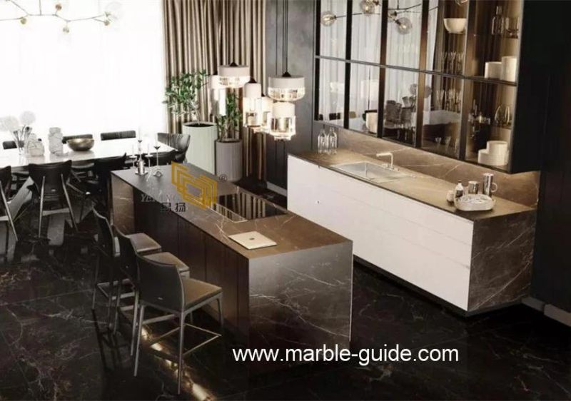 Natural Bronze Armani Brown/Coffee Marble for Kitchen Countertop/Floor Tile/Wall Tile/Kitchen Island